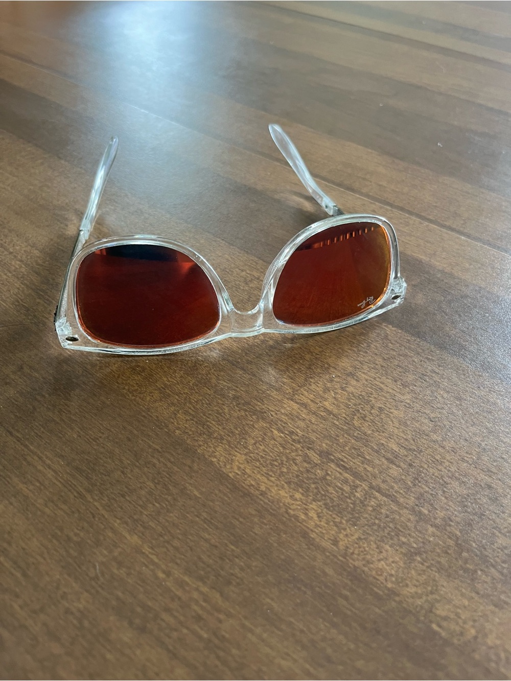 Orange and clear sunglasses